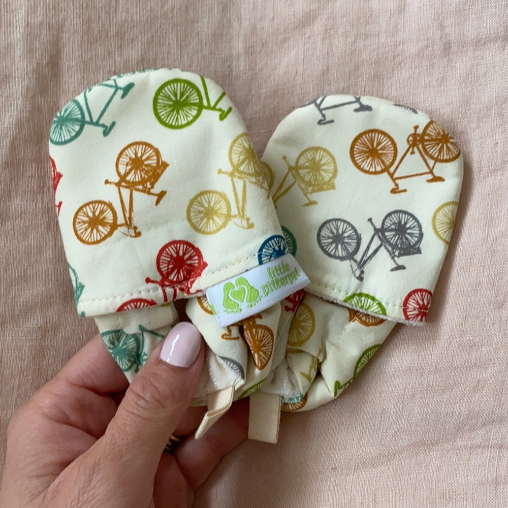 Little Pitterpat baby infant shoes bike print